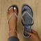 Womens Rhinestone Flip Flops Slippers Women New Beach Sandals Flat AntiSkid Summer Slides For Casua 4
