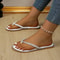 Womens Rhinestone Flip Flops Slippers Women New Beach Sandals Flat AntiSkid Summer Slides For Casua 6