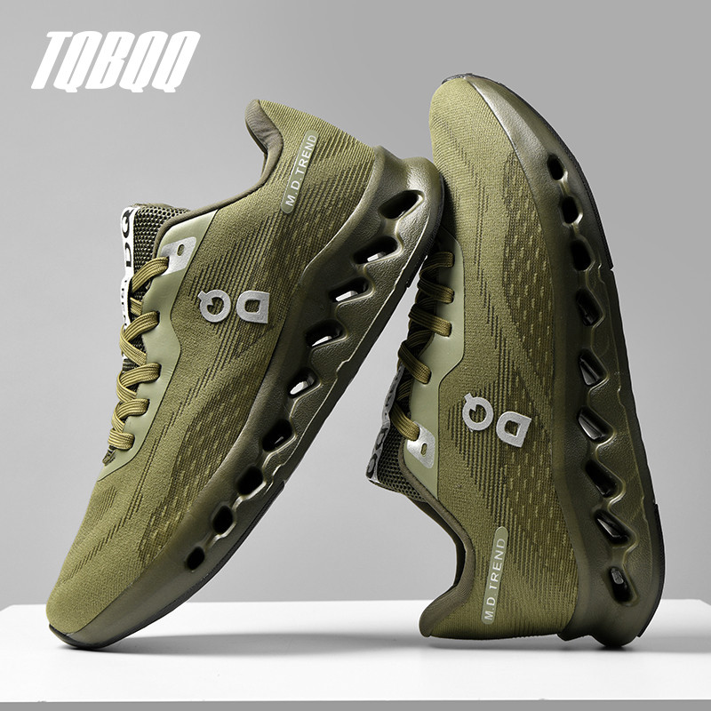 Lightweight Mens Cushioned Running Shoes With Energy Return Arch Support Breathable Knit Shock Abs 2