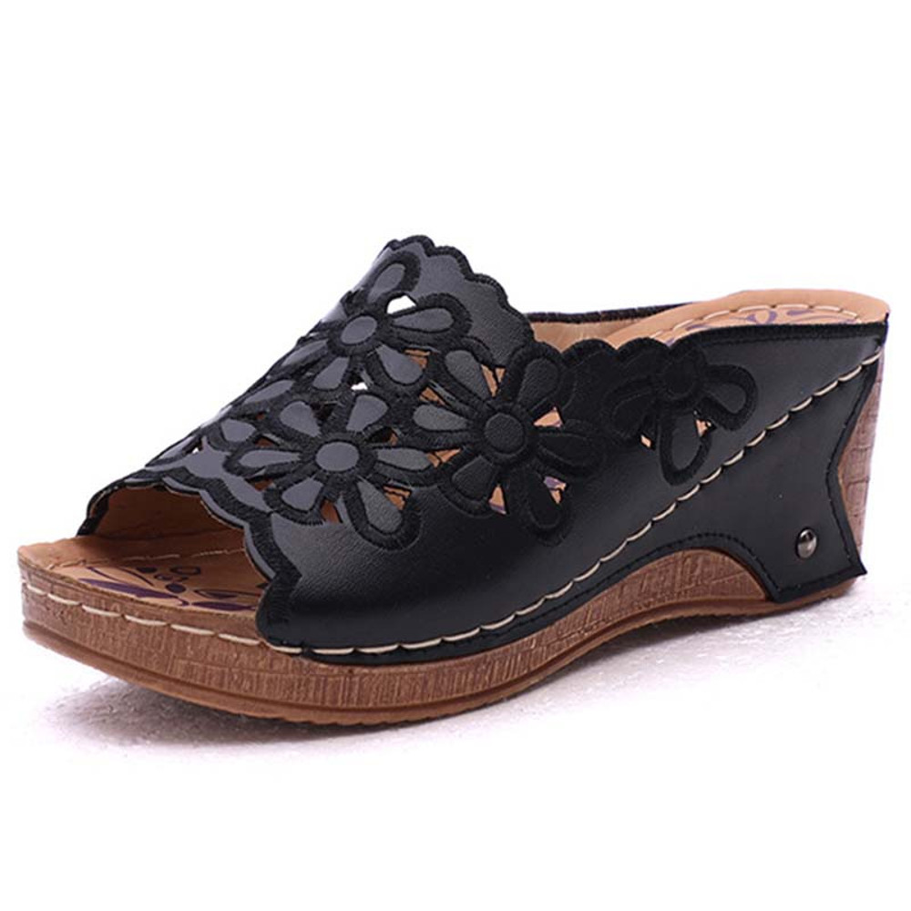 Stylish Women Shoes Sandals For Summer Outdoor Walking SlipOn Wedge Sandals Retro Womens Footwear   5