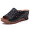 Stylish Women Shoes Sandals For Summer Outdoor Walking SlipOn Wedge Sandals Retro Womens Footwear   5
