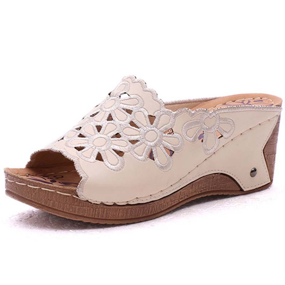 Stylish Women Shoes Sandals For Summer Outdoor Walking SlipOn Wedge Sandals Retro Womens Footwear   8