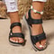 Chic Shoes Sandals Women Summer Party Sandals Ladies Elegant Walking Shoes Fashionable Wedge NonSli 2