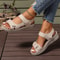Chic Shoes Sandals Women Summer Party Sandals Ladies Elegant Walking Shoes Fashionable Wedge NonSli 4