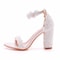 Elegant Crystal Queen Wedding Shoes for Bride, White Lace Pearl Design High Heels for Timeless Bridal Style