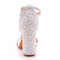 Elegant Crystal Queen Wedding Shoes for Bride, White Lace Pearl Design High Heels for Timeless Bridal Style