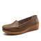 Genuine Leather Women Flats Wedge Walking Nurse Shoes Lightweight SlipOn Loafers Barefoot Moccasin 7