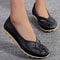 Genuine Leather Womens Flats Comfortable SlipOn Loafers Hollow Nurse Shoes Ballet Flats For Casual 1
