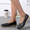 Genuine Leather Womens Flats Comfortable SlipOn Loafers Hollow Nurse Shoes Ballet Flats For Casual 4