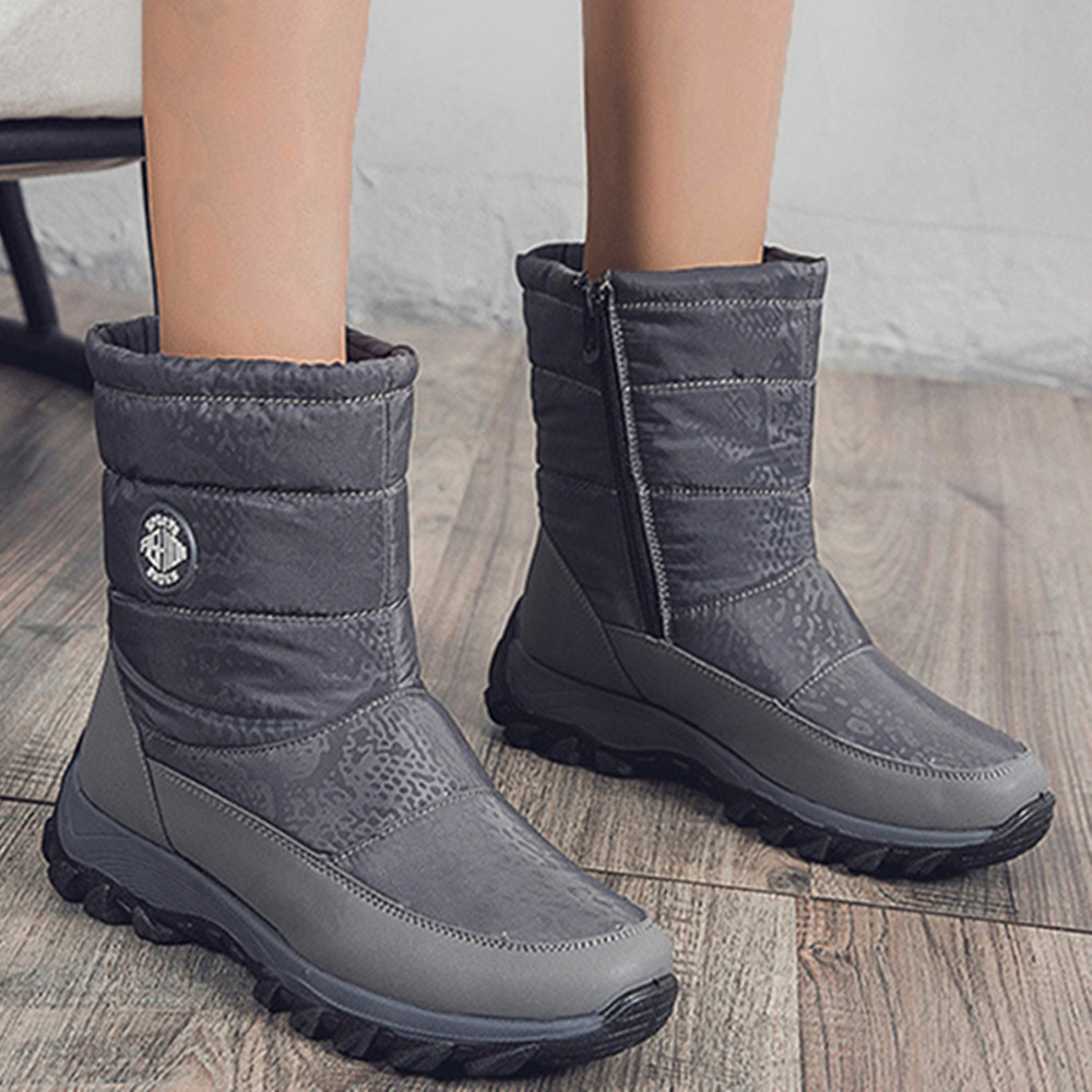 Comfortable Casual Winter Shoes Women Boots Snow Plus Size Warm Ladies Zipper Boots For Cold Weathe 1