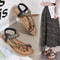 Stylish Sandals Shoes Women Summer NonSlip Sandals Ladies Outdoor Walking Shoes Trendy Wedge Womens 2