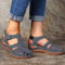 Retro Wedge Womens Sandals Summer Casual Ladies Shoes Plus Size Comfortable Female Footwear 2