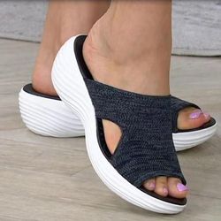 chic fashion summer woman sandals shoes wedge women shoe soft womens sandals slide party sandal female footwear