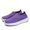 New Casual Womens Sneakers Lightweight Slip On Breathable Vulcanized Walking Shoes For Ladies 9