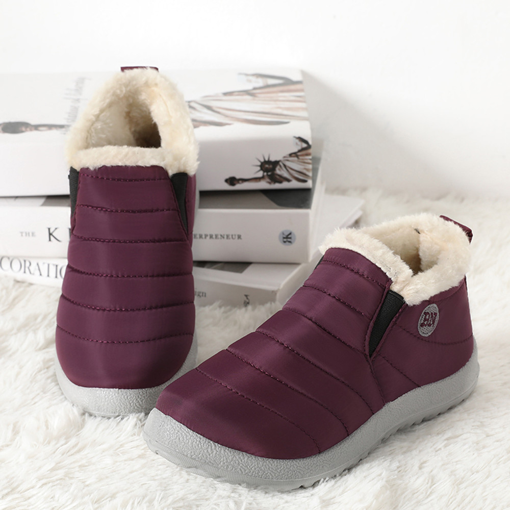 Durable Boots Men Snow Mens Shoes Hiking Winter Boots For Men With Plush Fur Lining NonSlip Platfor 2