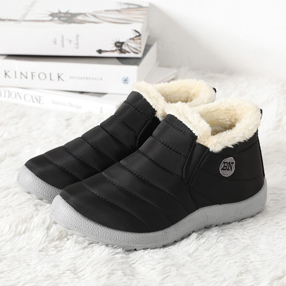 Durable Boots Men Snow Mens Shoes Hiking Winter Boots For Men With Plush Fur Lining NonSlip Platfor 3