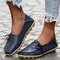 Genuine Leather Fashion Women Flats Loafers SlipOn Bowtie Tenis Shoes For Women Hollow Nurse Footw 2