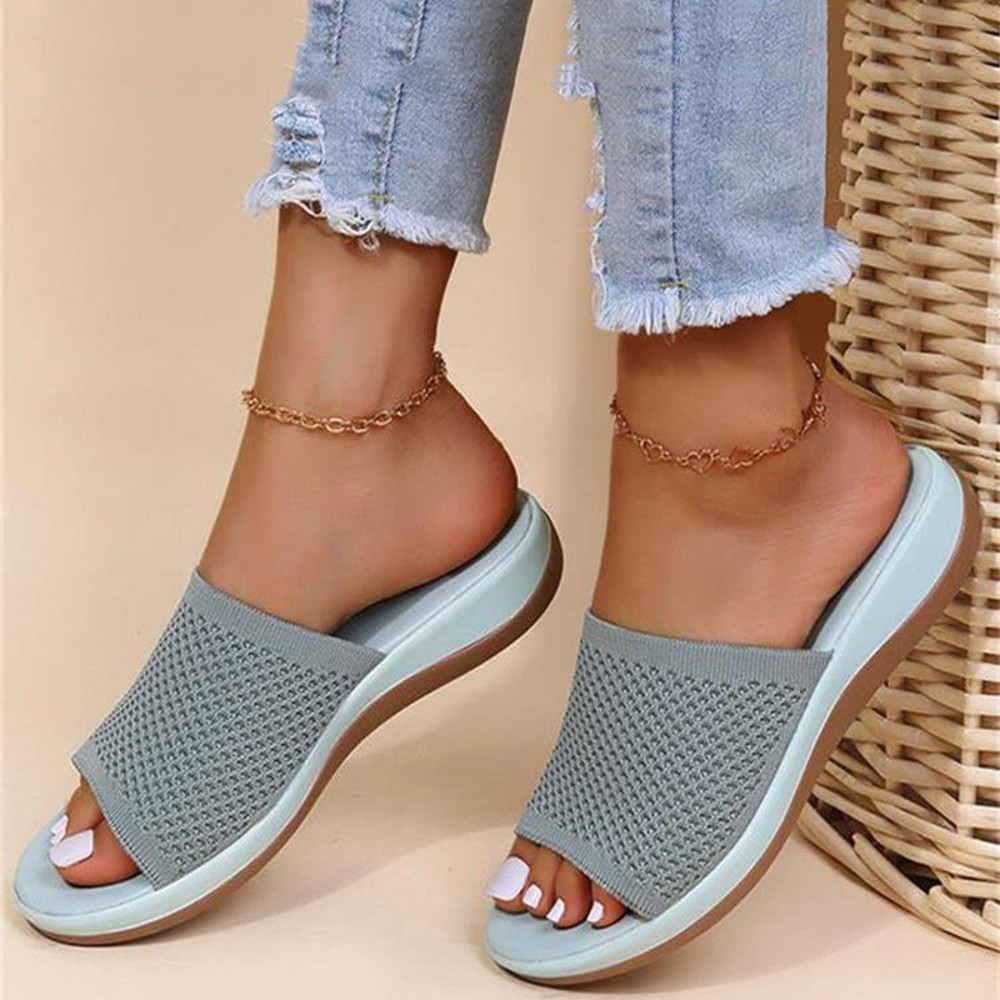 Retro Fashion Sandals For Women Summer Stylish Wedge SlipOn Party Shoes Elegant Female Sandal Desig 2