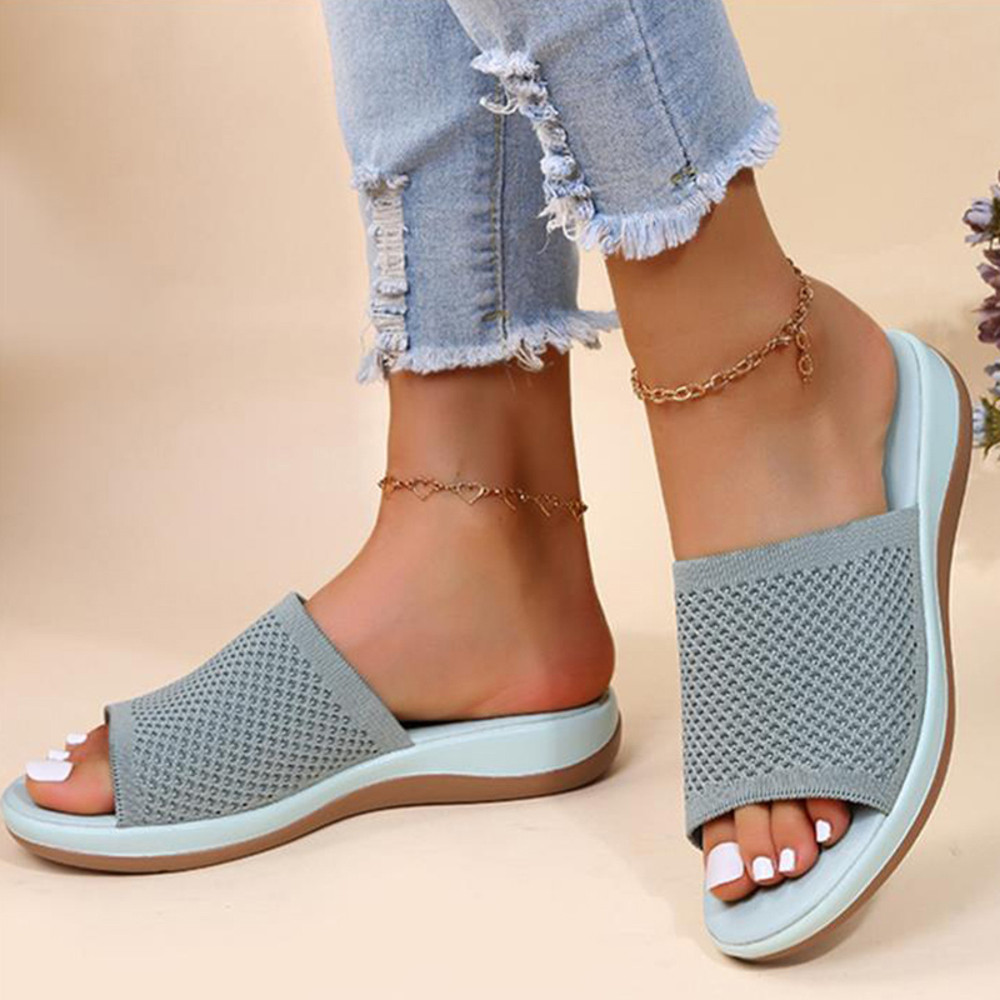 Retro Fashion Sandals For Women Summer Stylish Wedge SlipOn Party Shoes Elegant Female Sandal Desig 6