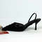 Elegant Black Mesh Embroidery Women Pumps, Sexy Pointed Toe Beaded High Heels & Designer Summer Party Heeled Sandals