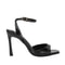 Elegant Black Patent Leather Ankle Strap High Heels Sexy Square Toe Heeled Sandals For Womens Summe 6