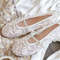 Fashion Embroidery Pearl Mesh Ballet Flats Women Hollow Round Toe Flat Sandals With Elegant Belt Bu 2