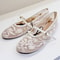 Fashion Embroidery Pearl Mesh Ballet Flats Women Hollow Round Toe Flat Sandals With Elegant Belt Bu 5