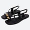 Womens Metal Buckle Gladiator Flat Sandals Luxury Designer Over Toe Ankle Strap Summer Beach Slippe 1