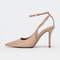 Sexy Nude Patent Leather Ankle Strap Buckle Women Pumps Pointed Toe Stiletto Heels Sandal For Party 3