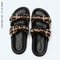 Luxury Leopard Metal Buckle Women Slippers, High Quality Sexy Comfort Non Slip Slide Sandals & Summer Platform Flip Flop