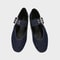 Womens Denim Blue Ballet Flats Lightweight Designer Mary Jane Shoes With Metal Buckle Strap Casual 0