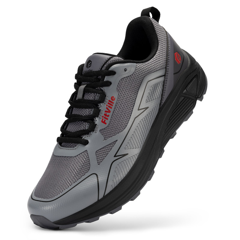Extra Wide Non-Slip Trail Running Shoes for Men, Lightweight Sneakers for Swollen Feet, Arch Support & Comfort