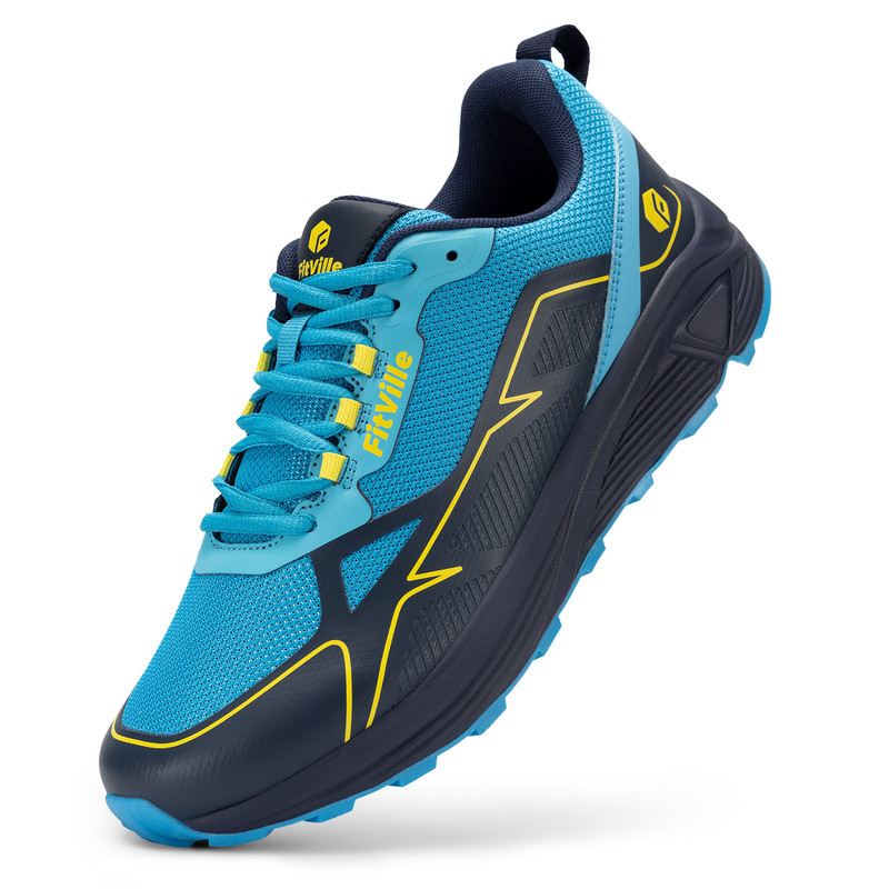 Extra Wide Non-Slip Trail Running Shoes for Men, Lightweight Sneakers for Swollen Feet, Arch Support & Comfort