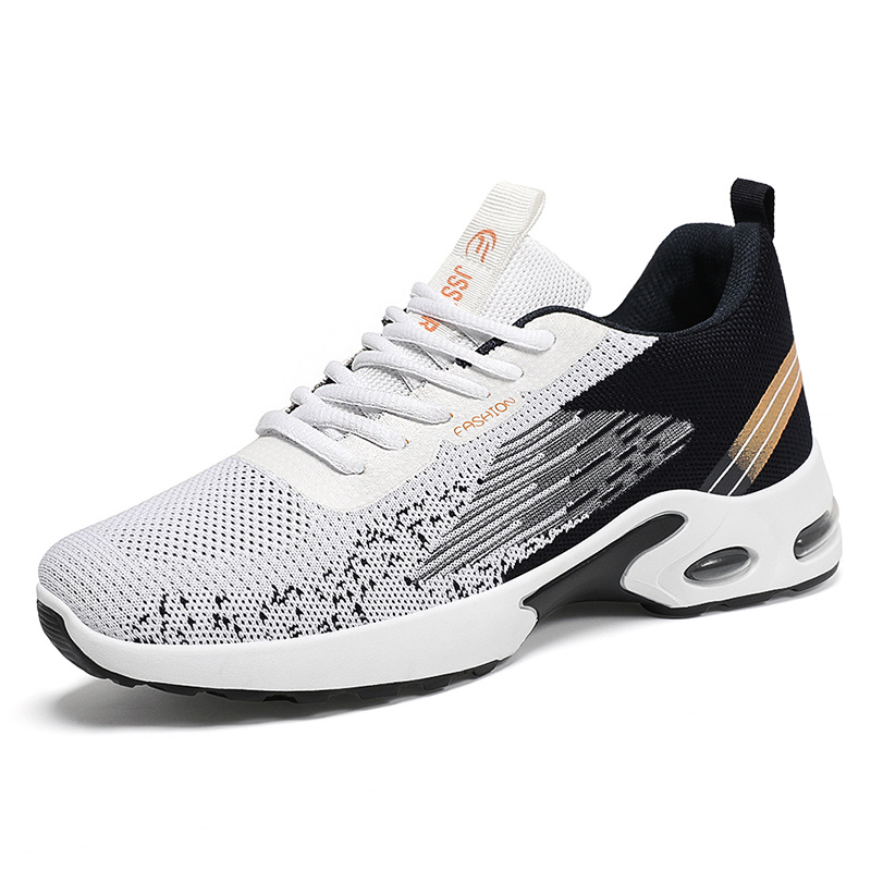 Stylish Mens Casual Shoes, Breathable Mesh, Air-Cushioned, Soft-Soled Color-Blocked Fashion Sports Sneakers