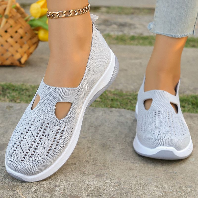 Simple Womens Summer Shoes Solid Color Mom Shoes Lightweight Casual Sneakers 5