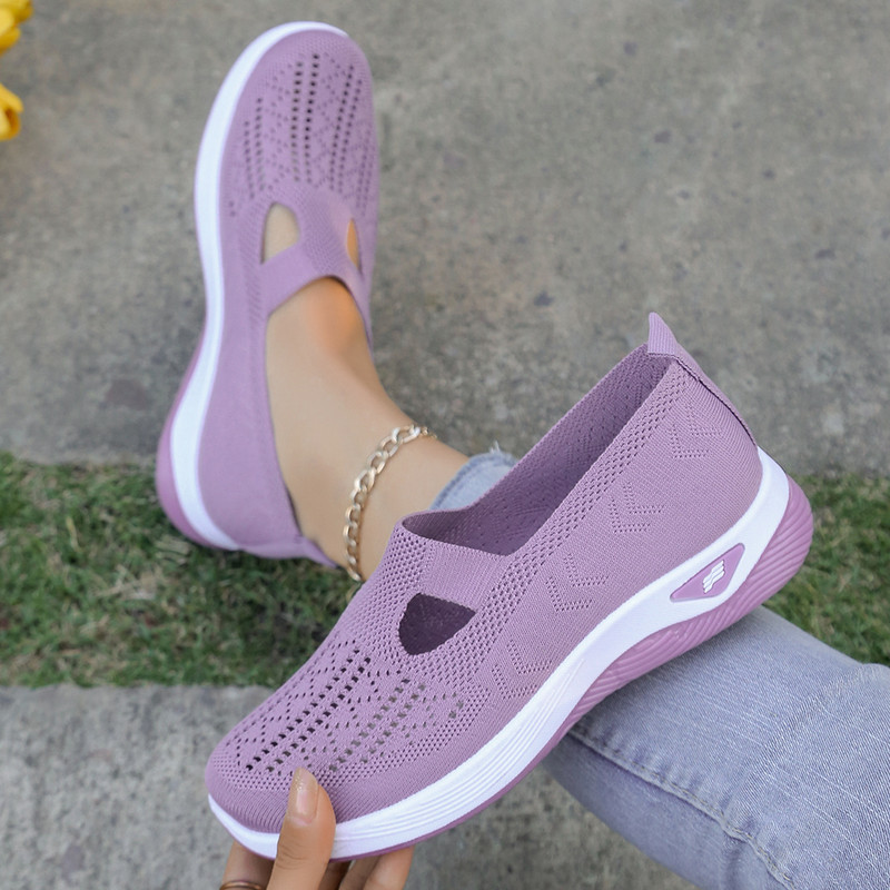 Simple Womens Summer Shoes Solid Color Mom Shoes Lightweight Casual Sneakers 10