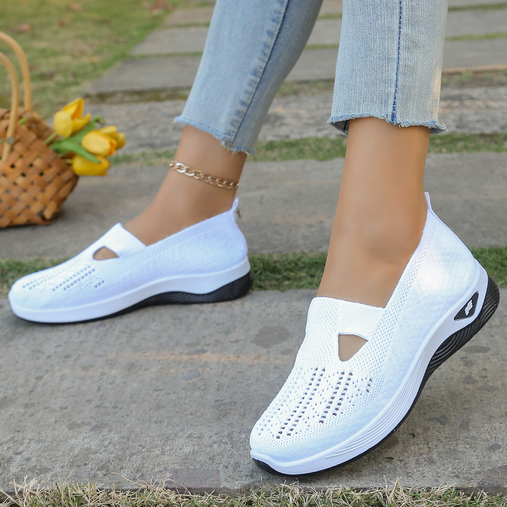 Simple Womens Summer Shoes Solid Color Mom Shoes Lightweight Casual Sneakers 13