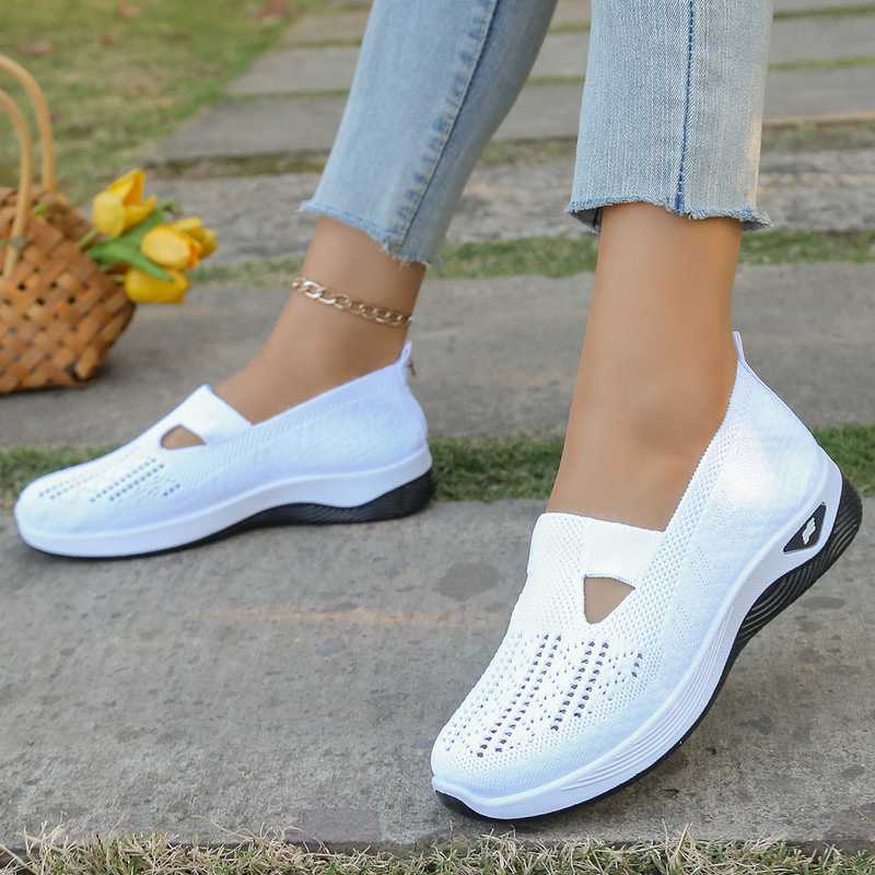 Simple Womens Summer Shoes Solid Color Mom Shoes Lightweight Casual Sneakers 13