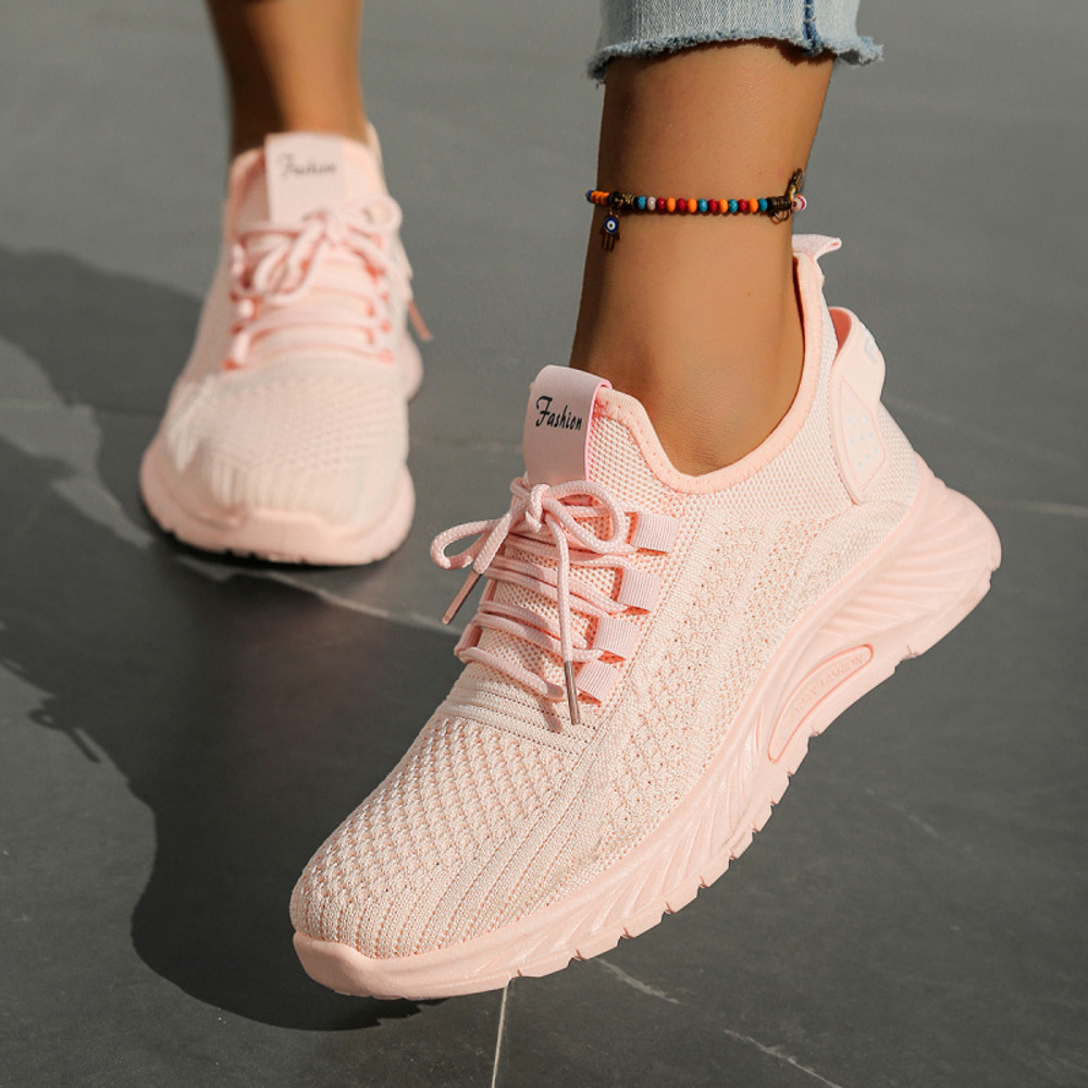 Trendy Fly Weaving Women Shoes, New Fashion Leisure Sports Single Shoes Wholesale Factory Casual Sneakers