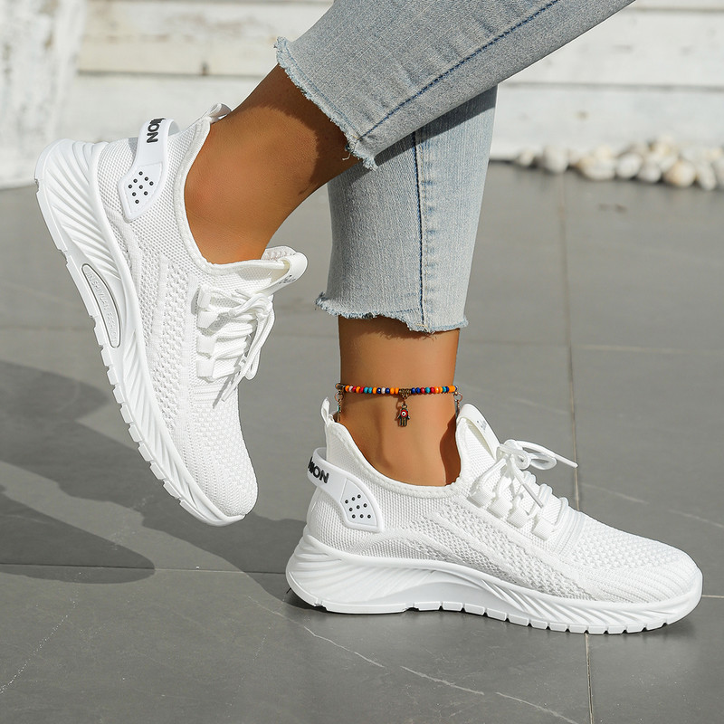 Trendy Fly Weaving Women Shoes, New Fashion Leisure Sports Single Shoes Wholesale Factory Casual Sneakers
