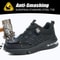 Mens Lightweight Rotary Buckle Work Boots AntiImpact AntiPiercing Safety Shoes With Fashionable Ou 3