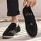 Mens Genuine Suede Leather Loafers Classic British Tassel Moccasins Fashion Casual Driving Shoes F 3