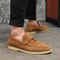Mens Genuine Suede Leather Loafers Classic British Tassel Moccasins Fashion Casual Driving Shoes F 1