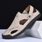 Mens Handmade Breathable Leather Summer Sandals Outdoor Antiskid Hollow Beach Shoes For Stylish Com 8