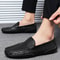 Luxury Italian Designer Mens Loafers Soft Genuine Leather Casual Moccasins Breathable SlipOn Boat S 0