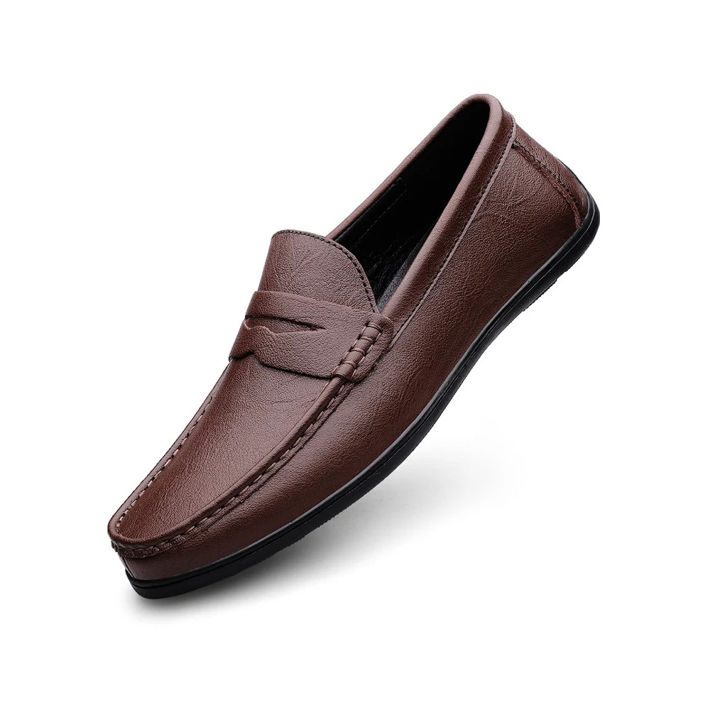 Luxury Genuine Leather Men Casual Shoes Breathable Formal Dress Loafers SlipOn Boat Shoes For Styl 7