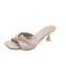 Elegant Sexy Pointed Toe Mule High Heels Womens Mixed Color SlipOn Fashion Slides For Summer Party 7