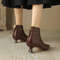 Stylish Autumn Winter Pointed Toe Women Ankle Boots Fashion Vintage Short Booties With Square Heels 2