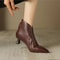 Stylish Autumn Winter Pointed Toe Women Ankle Boots Fashion Vintage Short Booties With Square Heels 6