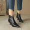 Stylish Autumn Winter Pointed Toe Women Ankle Boots Fashion Vintage Short Booties With Square Heels 5